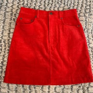 & OTHER STORIES-red corduroy skirt-sz 4